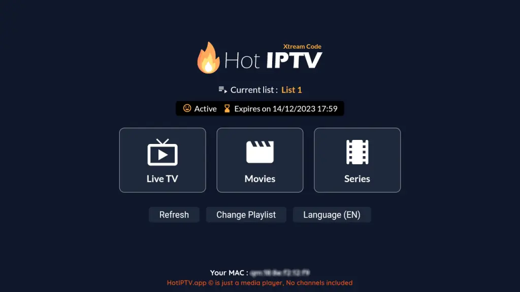 setting up hot iptv app on smart tv