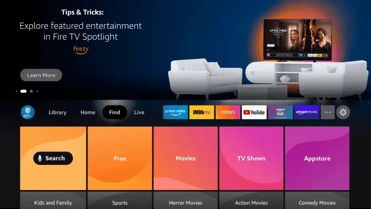 firestick menu